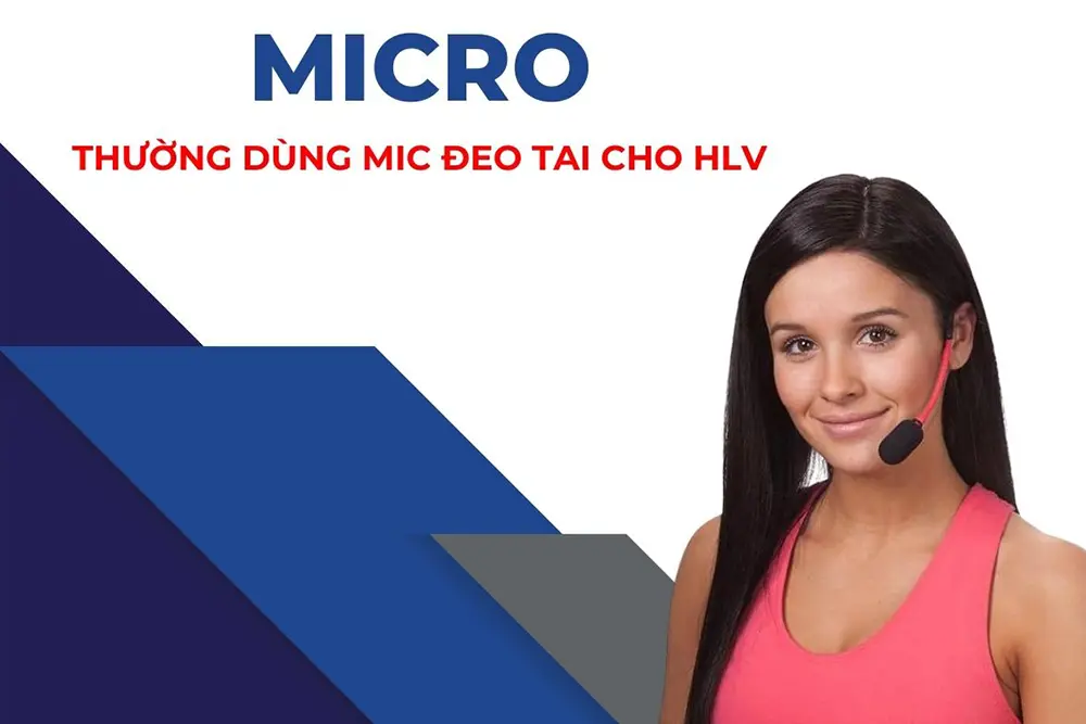 Micro dùng cho HLV thường là loại đeo tai