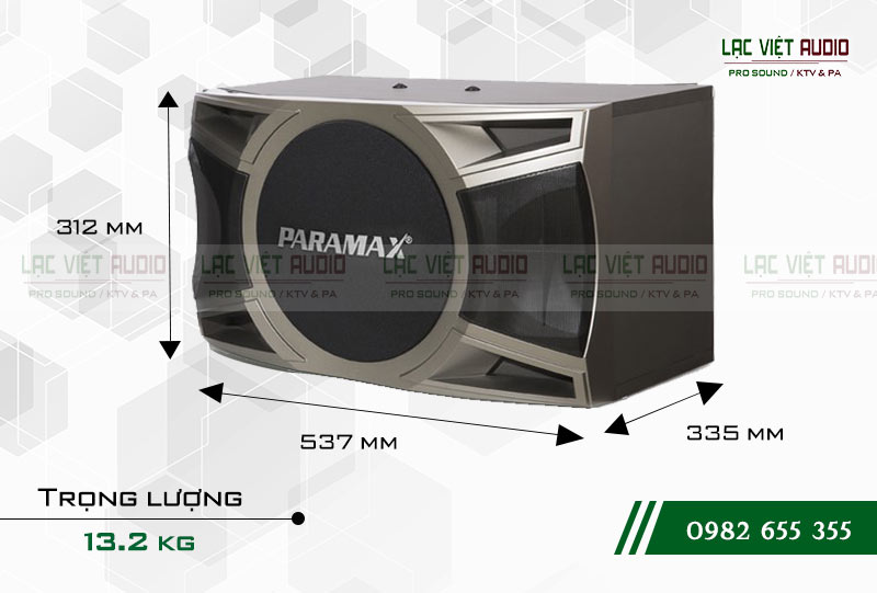Thiết kế của sản phẩm Loa Paramax D1000