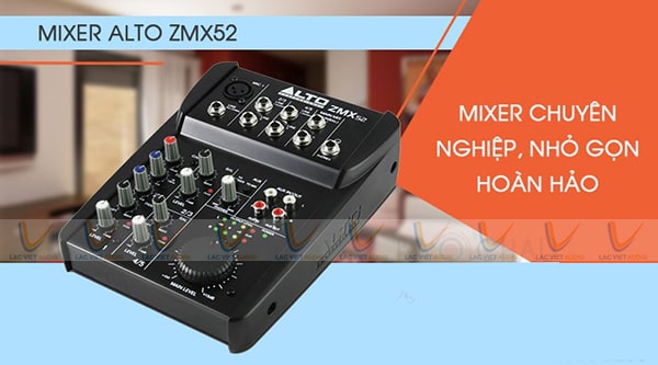 Bàn mixer Alto ZMX52 có thiết kế nhỏ gọn, đẹp mắt