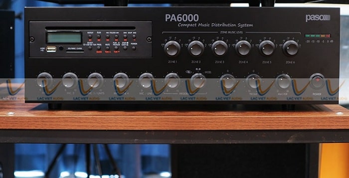 Amply thông báo PASO PA-6120 có thiết kế đẹp mắt