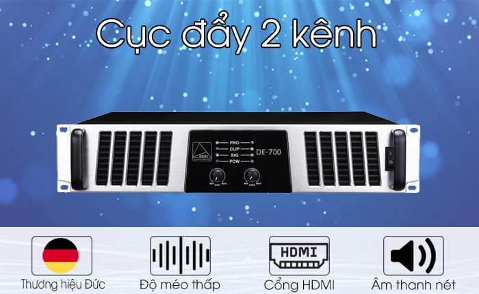Cục đẩy công suất EUDAC DE-700 âm thanh sắc nét
