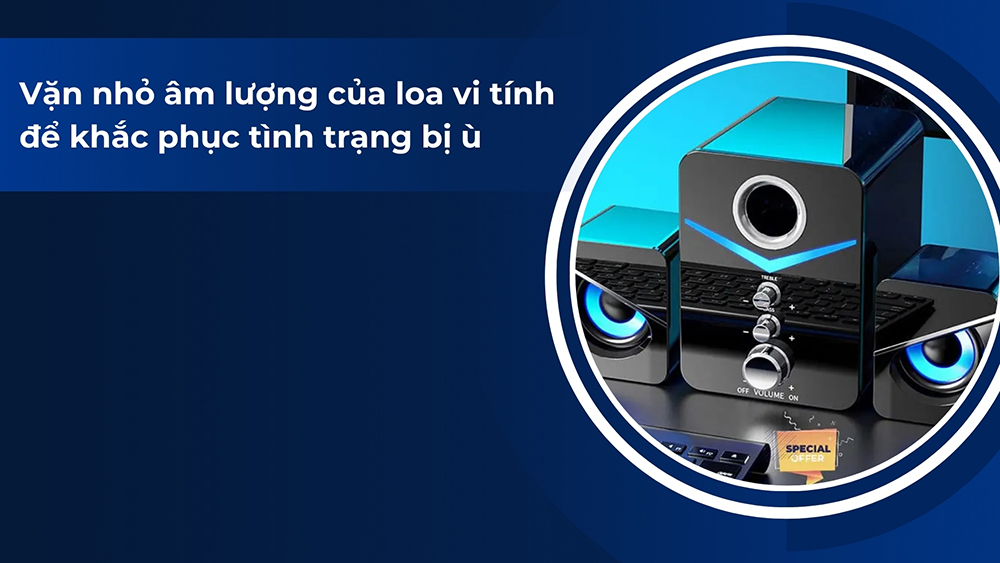 Nguyên nhân loa vi tính bị ù có thể do hỏng IC hoặc tụ bên trong mạch