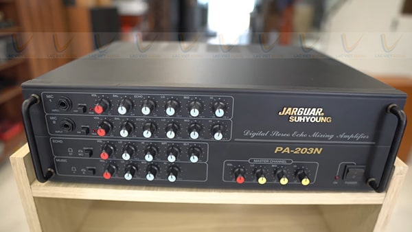 Amply 4 sò giá rẻ Jaguar 203N liên doanh dùng cho nghe nhạc, karaoke gia đình
