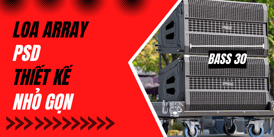 Loa array PSD có thiết kế nhỏ gọn đẹp mắt, chủ yếu là dòng bass 25, 30cm