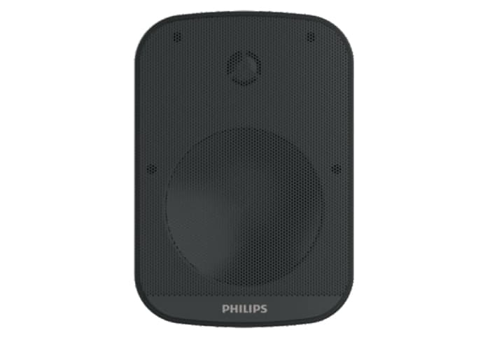 Loa Philips CSS3848 có thiết kế hiện đại với màu đen sang trọng