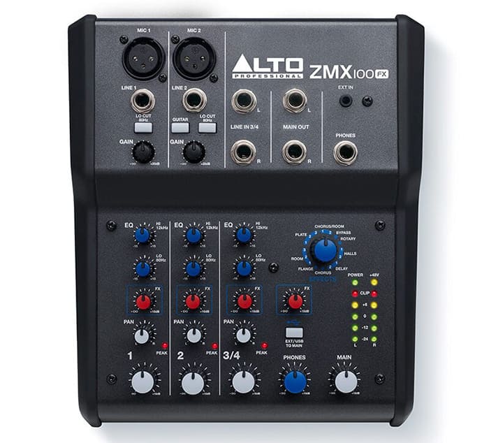 Giá mixer karaoke gia đình Alto ZMX100FX: Giá 3.500.000 đồng