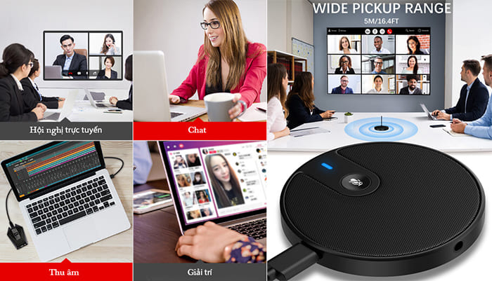 Mic đa hướng dùng trong họp hành trực tuyến, giảng dạy, học, livestream,... Mic đa hướng dùng trong họp hành trực tuyến, giảng dạy, học, livestream,...