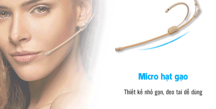 Mic hạt gạo có thiết kế dạng đeo tai nhỏ gọn giống như hạt gạo vậy Mic hạt gạo có thiết kế dạng đeo tai nhỏ gọn giống như hạt gạo vậy