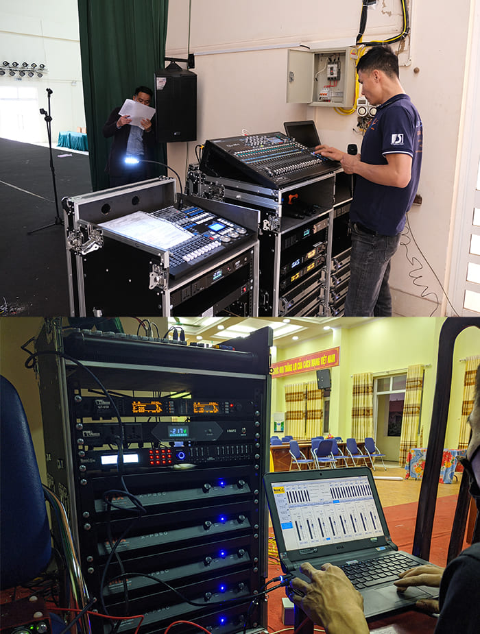 Kỹ thuật Lạc Việt Audio căn chỉnh hệ thống tỉ mỉ, chi tiết