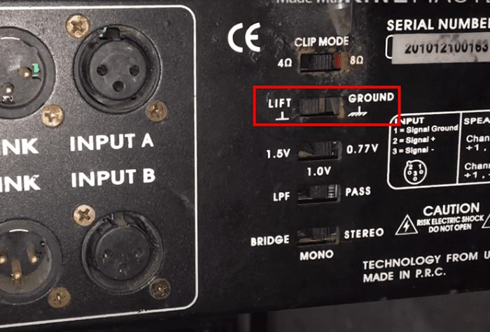 Nút gạt sau cục đẩy LIFT/GROUND
