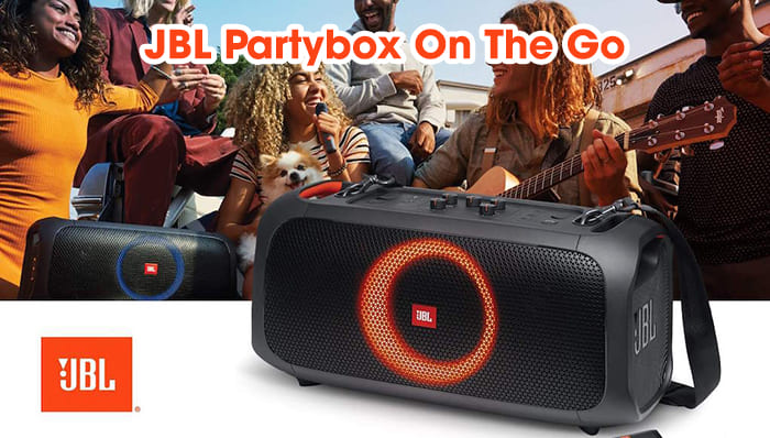 Loa kẹo kéo mini cao cấp JBL Partybox On The Go: 5.990.000 đồng