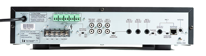 Amply TOA A-3248DM-AS có thể tái tạo âm thanh hoàn hảo