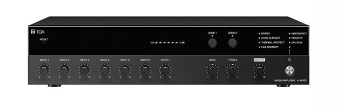 Amply Toa A-3612D có thiết kế đẹp mắt, sang trọng