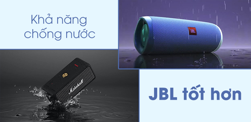 Khả năng chống nước của loa JBL tốt hơn