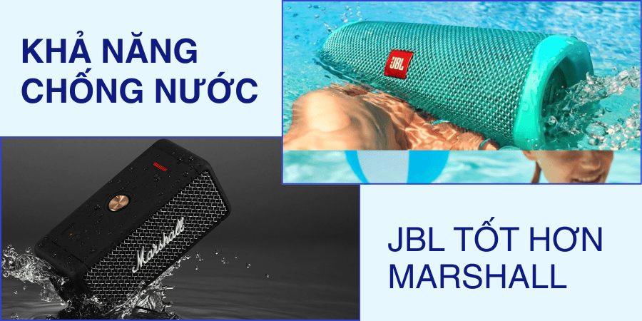 Khả năng chống nước của loa JBL tốt hơn