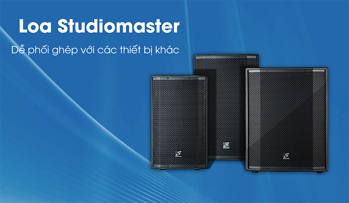 Loa Studiomaster phối ghép tốt với nhiều thiết bị âm thanh khác trong hệ thống
