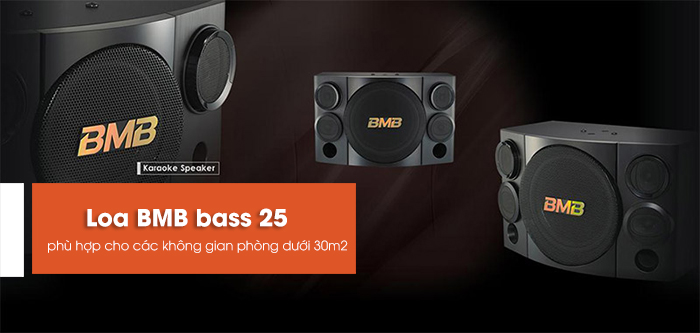 Loa bass 25 BMB phù hợp cho các không gian phòng dưới 30m2