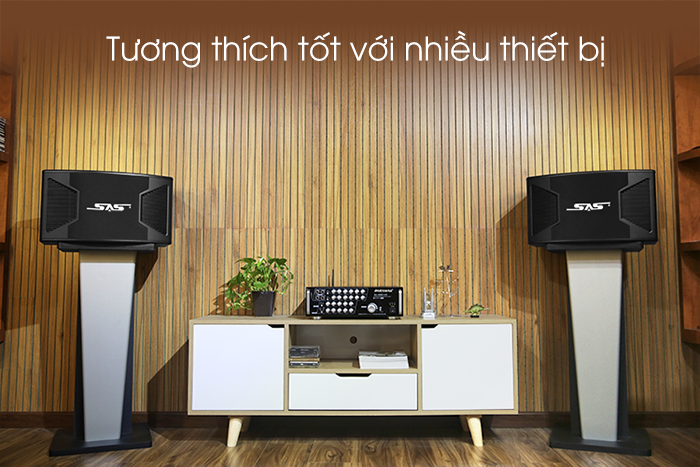 Loa SAS tương thích tốt với nhiều thiết bị âm thanh khác trong hệ thống Loa SAS tương thích tốt với nhiều thiết bị âm thanh khác trong hệ thống