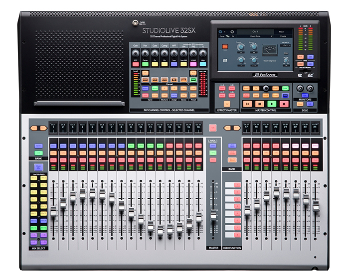 Bàn mixer PreSonus StudioLive 32SX hỗ trợ 32 line đầu vào