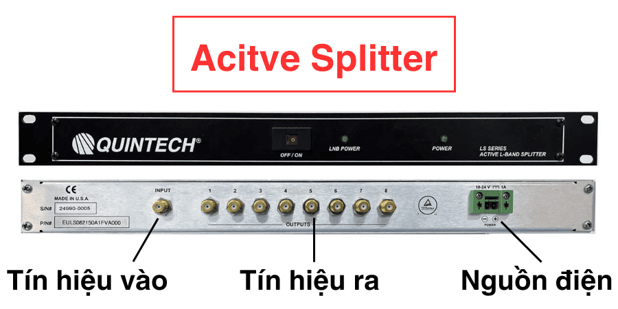 Bộ chia tín hiệu chủ động (Acitve Splitter) sẽ cần đến nguồn điện, đảm bảo chất lượng âm thanh tốt