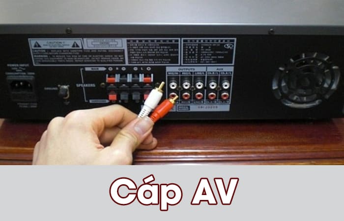 Cáp AV với 2 màu đỏ - trắng đặc trưng
