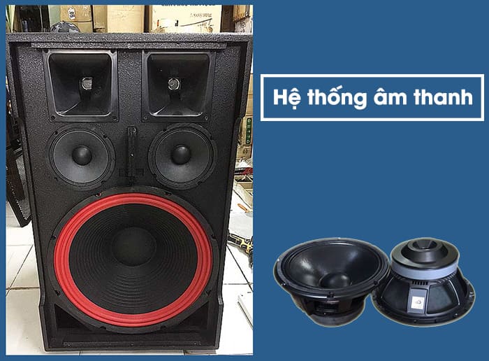 Hệ thống củ loa gồm bass, mid, treble
