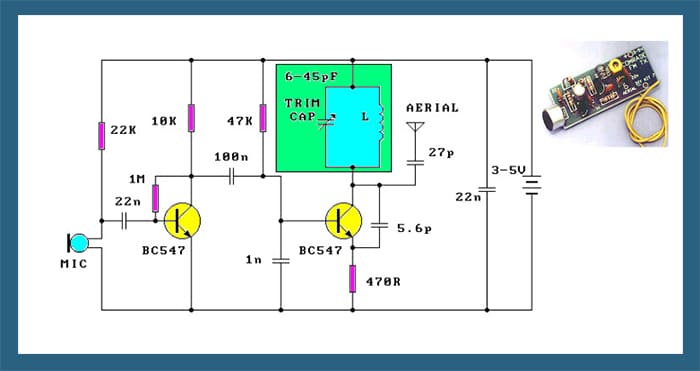 Lắp mạch thu micro không dây UHF với 2 transistor