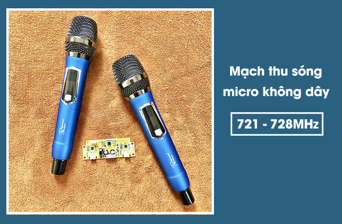Mạch thu sóng micro không dây tần số 721 - 728mhz: 280.000 VNĐ