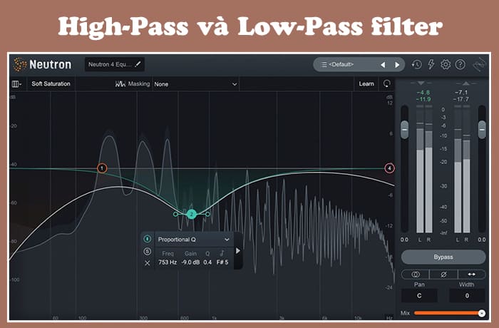 Lọc High-Pass và Low-Pass filter lọc các dải tần