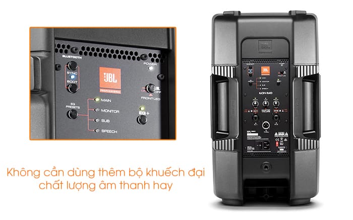 Sử dụng loa active JBL sẽ không cần dùng tới amply, đẩy lại có chất âm rất hay