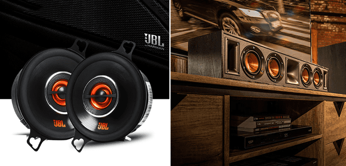 Có hai dòng là loa JBL center gia đình và loa center JBL ô tô