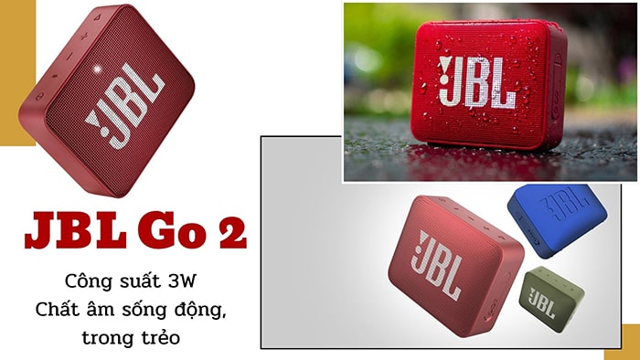 JBL Go 2 là mẫu loa bass mạnh JBL bluetooth có thiết kế nhỏ gọn, tiện lợi để mang theo bên mình
