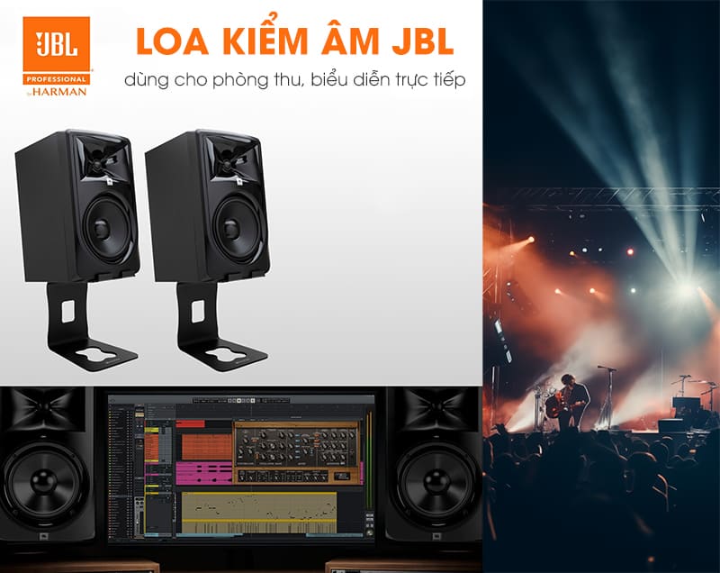 Loa kiểm âm JBL dùng cho phòng thu, sân khấu biểu diễn, cá nhân
