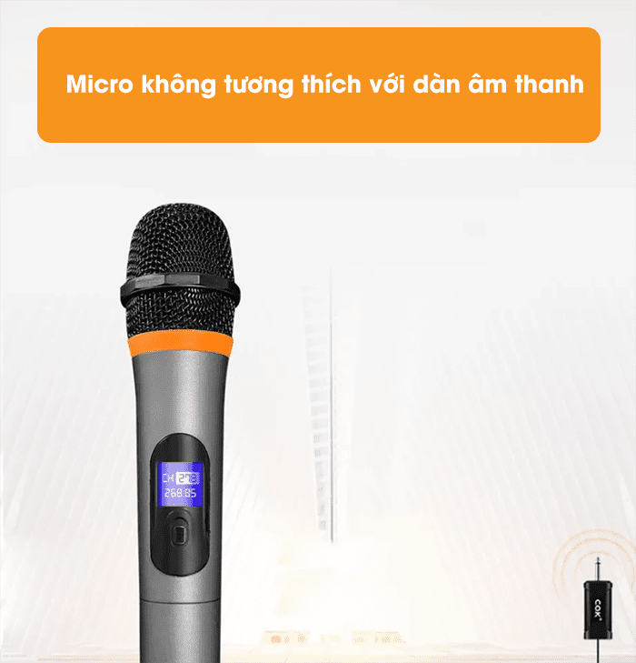 Cách sửa micro karaoke không dây không tương thích với dàn âm thanh