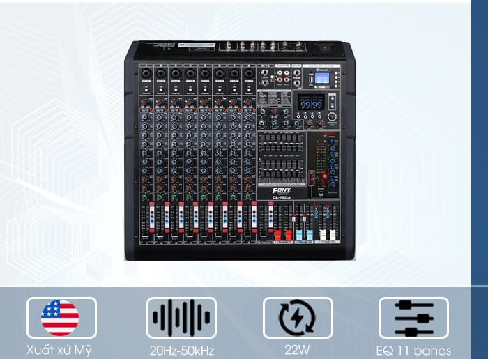 Bàn mixer Fony CL-12DA tính năng vượt trội
