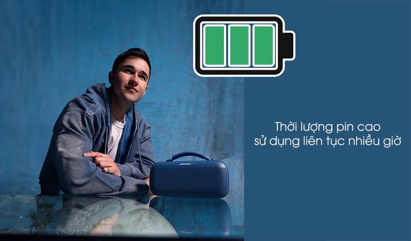 Thời lượng pin cao, sử dụng liên tục nhiều giờ liền