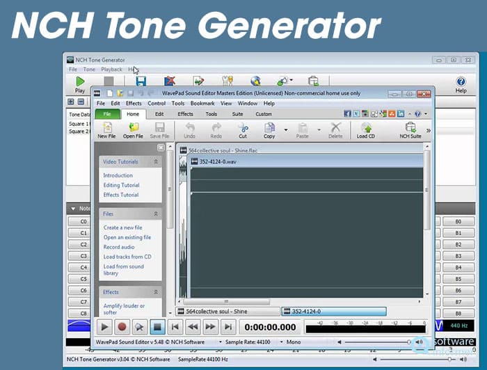 App đo tần số âm thanh NCH Tone Generator 