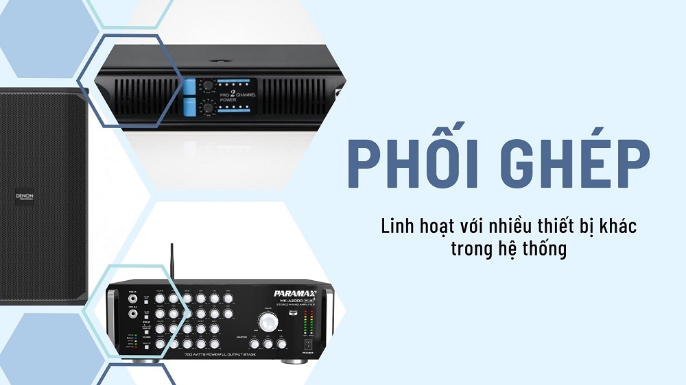 Khả năng phối ghép của loa rất tốt, tương thích nhiều thiết bị