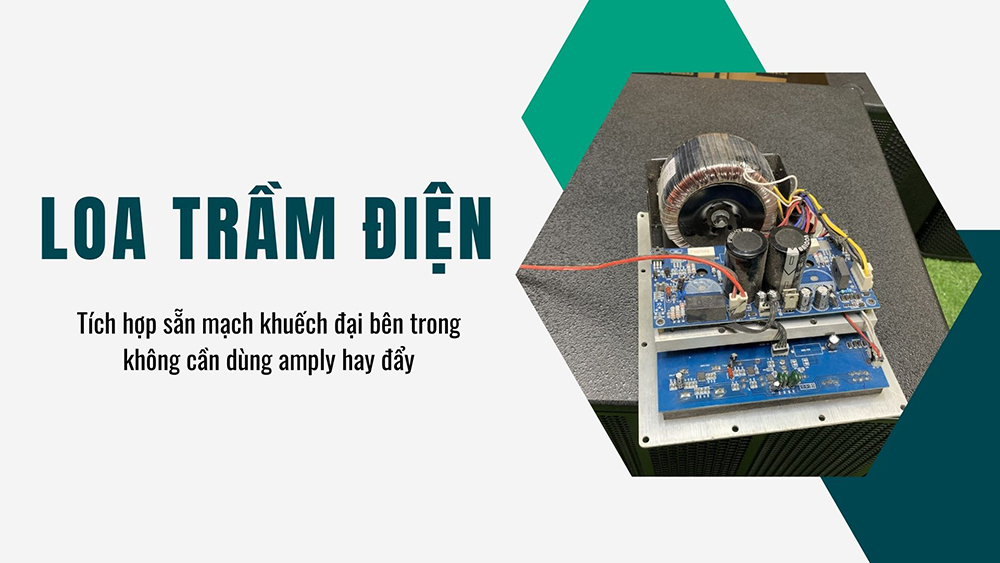 Tích hợp sẵn mạch khuếch đại tiện lợi Tích hợp sẵn mạch khuếch đại tiện lợi