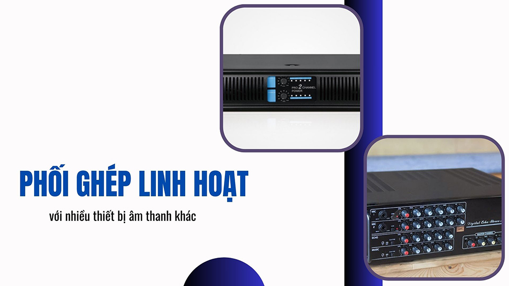 Loa Agasound phối ghép linh hoạt với nhiều thiết bị khác trong hệ thống