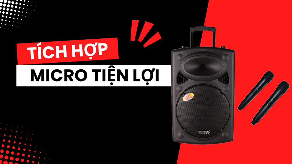 Loa Temeisheng tích hợp sẵn micro không dây tiện lợi Loa Temeisheng tích hợp sẵn micro không dây tiện lợi