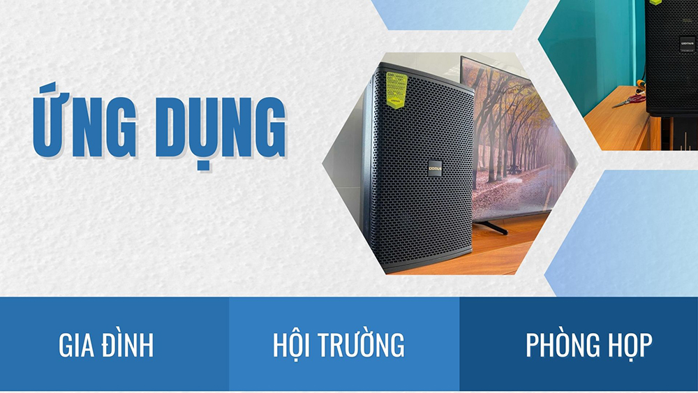Ứng dụng linh hoạt cho gia đình, phòng họp, hội trường, KTV,...