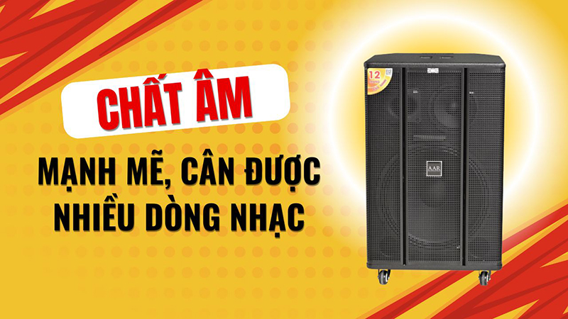 Chất âm loa AAR bass 40 mạnh mẽ, cân được nhiều dòng nhạc khác nhau