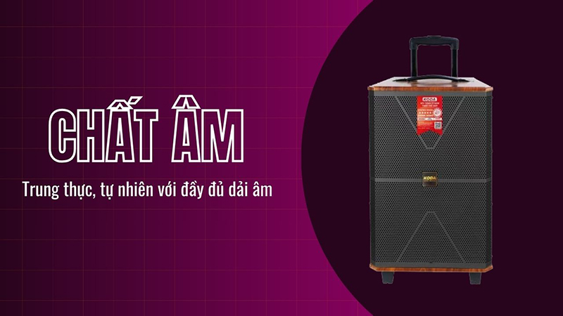 Chất lượng âm thanh chân thực, tự nhiên Chất lượng âm thanh chân thực, tự nhiên
