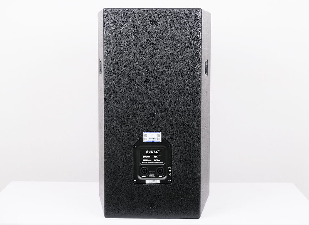 Mặt sau của loa hội trường Eudac WH-12 Pro với 2 cổng vào