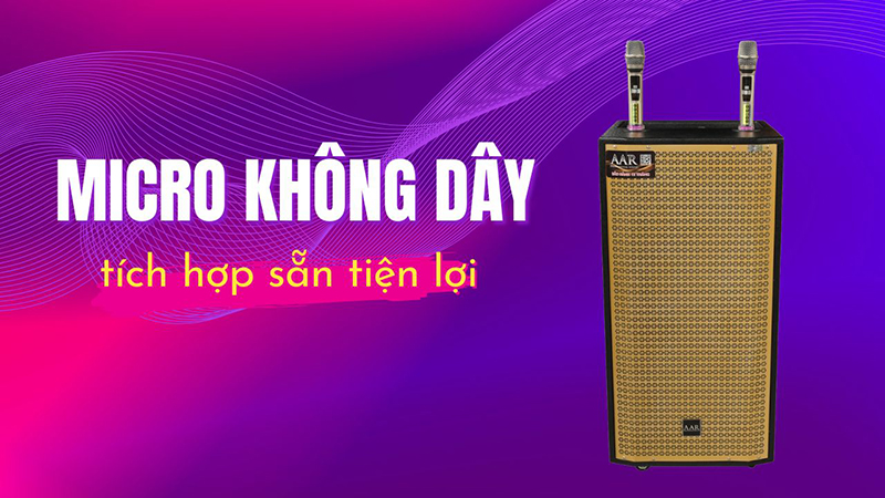 Loa kéo AAR bass 40 tích hợp sẵn micro không dây tiện lợi khi dùng
