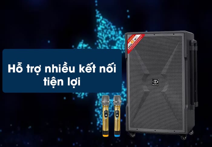 Loa kéo dễ di chuyển lại hỗ trợ nhiều kết nối khác nhau