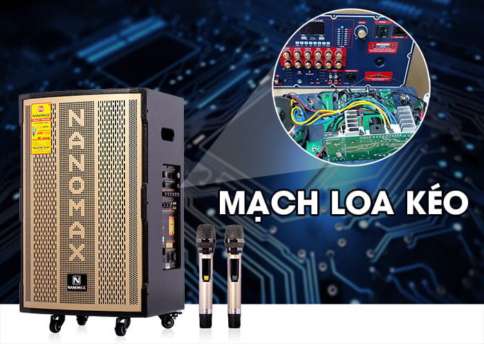 Mạch loa kéo xử lý, khuếch đại tín hiệu âm thanh