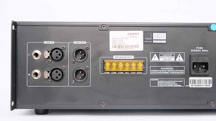 Amply PEDRO STD-1000 các cổng kết nối đa dạng