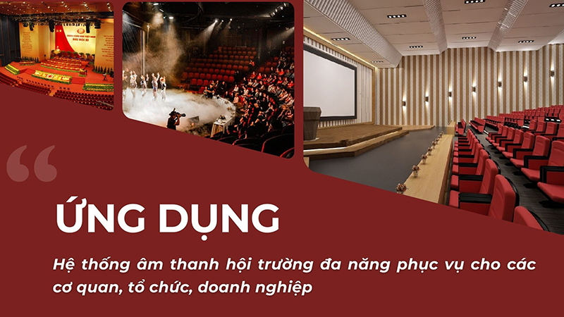 Ứng dụng của hệ thống âm thanh hội trường đa năng